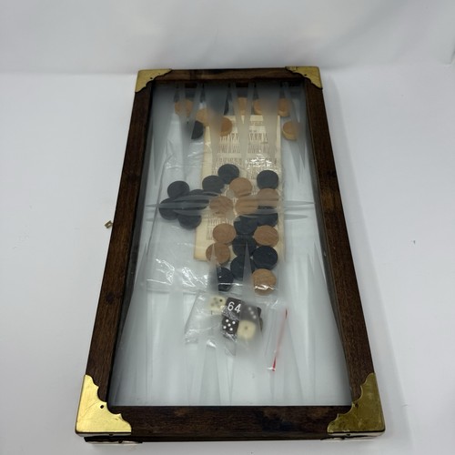 Vintage backgammon game set - vintage,