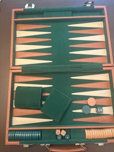 Vintage backgammon game set - vintage,