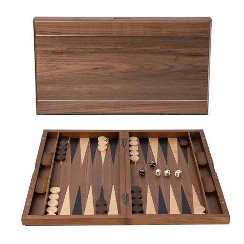 Large wood backgammon - 21",
