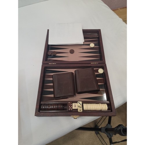 Backgammon set brown textured - backgammon,