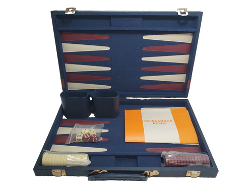 Vintage backgammon set blue - vintage,