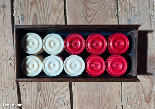 Backgammon checkers 1860s - checkers,