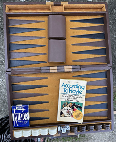 Backgammon portable board game - portable,