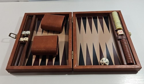 Vintage travel backgammon - vintage, set