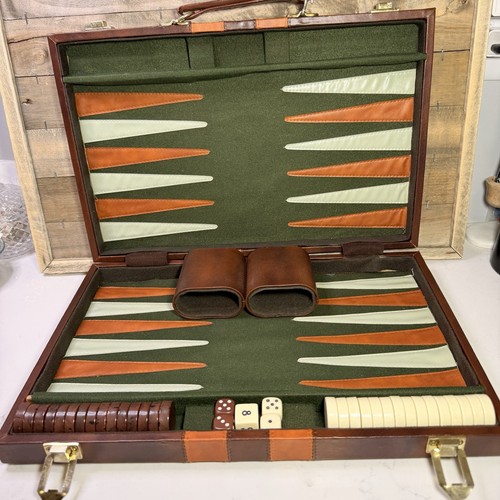 Vintage backgammon set - vintage,