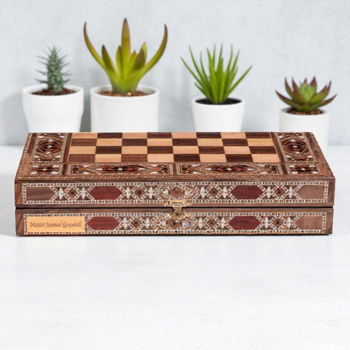 Backgammon set handmade solid - backgammon,