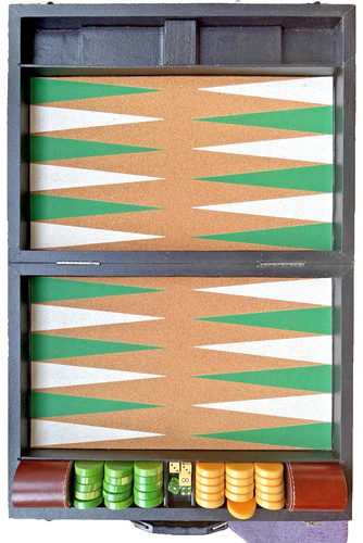 Vtg backgammon set crisloid - set,