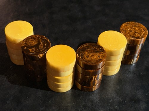Thick marbled bakelite - 30,