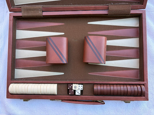Vintage backgammon brown and - backgammon,